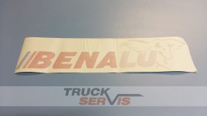 Naklejka z logo BENALU 500x119 mm szaro-czerwona