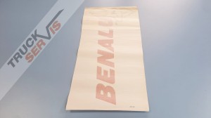 Naklejka z logo BENALU pionowa 337x650 szaro-czerwona