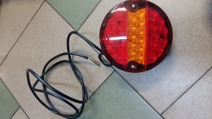 Lampa tylna zespolona diodowa okrągła  12/24V  WAŚ (stop/pozycja/kierunek)